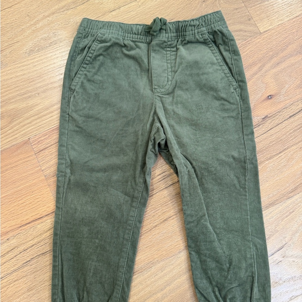 Janie and Jack Green Corduroy Joggers